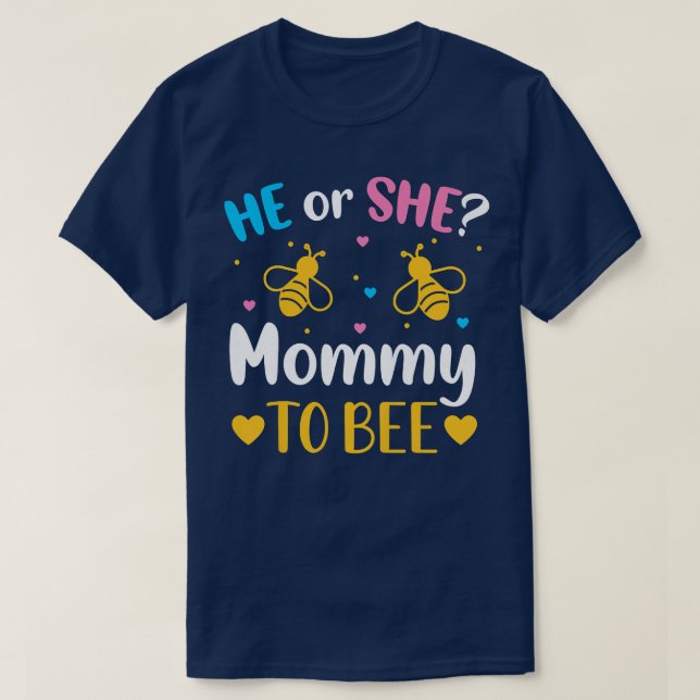 T-shirt FEMMES Lui ou Elle Maman Pour Être Faire-part Drôl (Design devant)