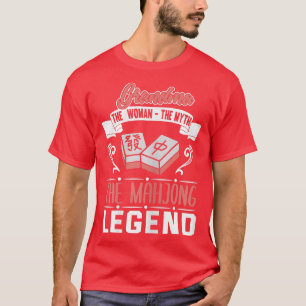 T-shirt Femmes Mahjong Grand-mère amusante grand-mère Chin