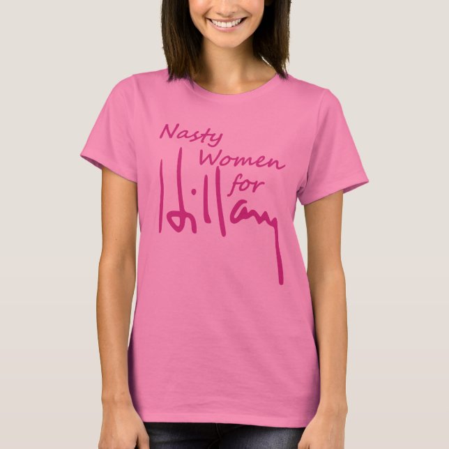 T-shirt Femmes maléfiques pour Hillary Clinton Signature T (Devant)