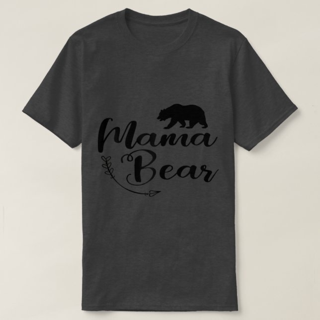 T-shirt Femmes Mama Ours Maman Vie - Mignons Top Cadeaux B (Design devant)
