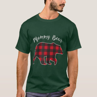 T-shirt FEMMES Mama Ours Pajama de Noël Plaid Buffalo Fa