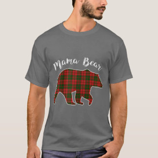 T-shirt FEMMES Mama Ours Pajama de Noël Plaid Buffalo Fa
