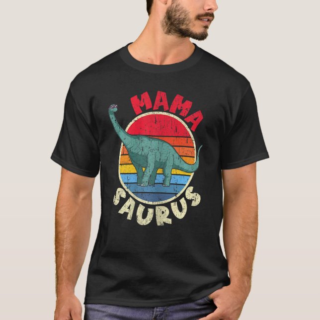 T-shirt Femmes Mama Saurus I Brachiosaurus Diplodocus I Fa (Devant)