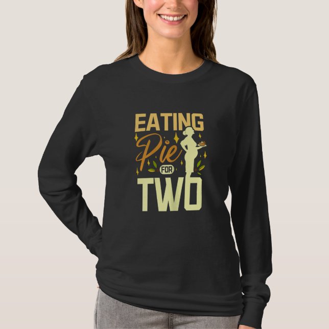 T-shirt Femmes mangeant de la tarte pour deux (Devant)