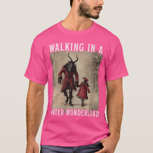 T-shirt Femmes marchant dans un Krampus Créatif de Noël me