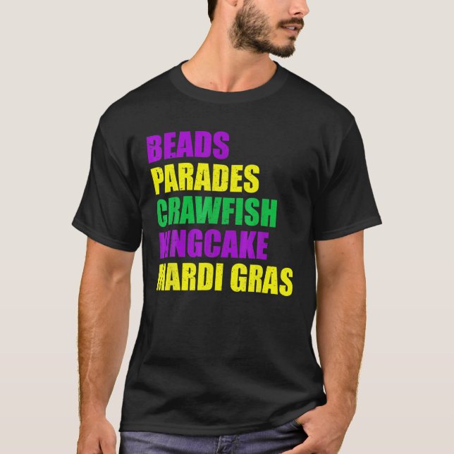 T-shirt Femmes Mardi Gras Mardi Gras Vêtements Pour Hommes (Devant)