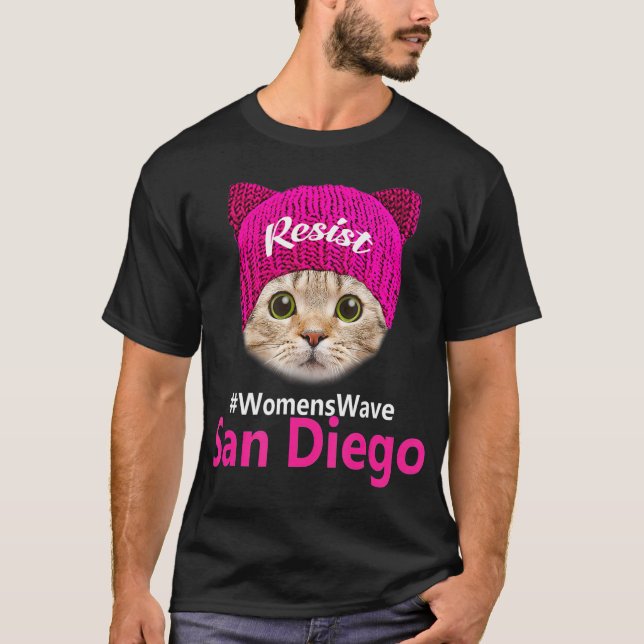 T-shirt Femmes Mars 2020 San Diego Casquette de chat (Devant)