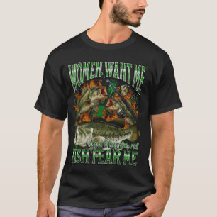 T-shirt Femmes me veulent Poisson me craignent Mème de pêc