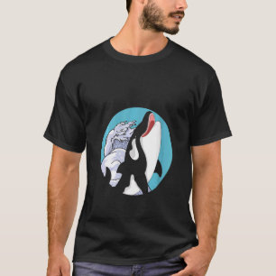 T-shirt Femmes Mer Animal Tueur Baleine Océan Animal Vague