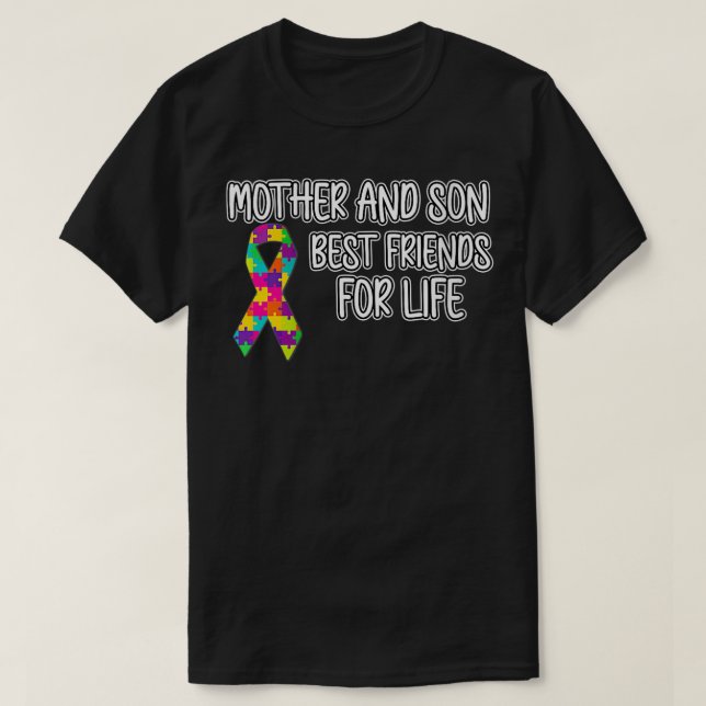 T-shirt Femmes Mère et Fils Sensibilisation à l'autisme Au (Design devant)