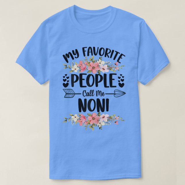 T-shirt FEMMES Mes Favoris Appelez-Moi Fête Des Mères Noni (Design devant)
