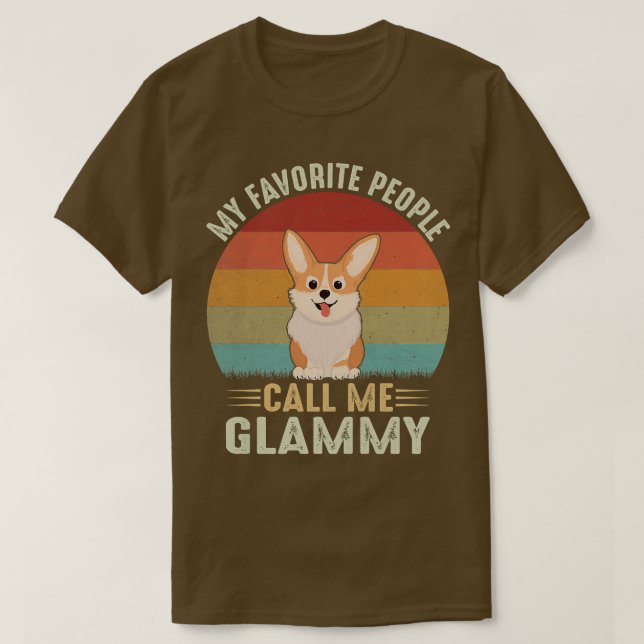 T-shirt FEMMES Mes Gens Favoris M'Appelent Glammy Cute Cor (Design devant)