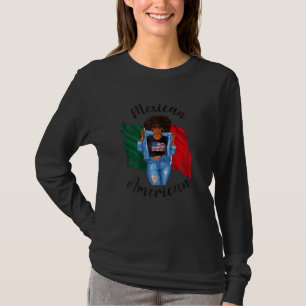 T-shirt Femmes Mexicain Américain Femmes Noires Femme Afro