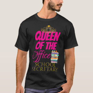 T-shirt Femmes Mignonne Reine Du Bureau Secrétaire De L'Éc