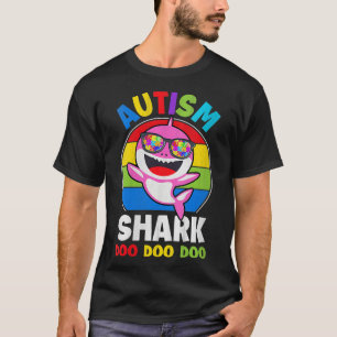 T-shirt Femmes mignonnes Autisme Requin Puzzle Pièce de se