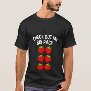 T-shirt Femmes mignonnes Découvrez Mon Six Pack Art Strawb