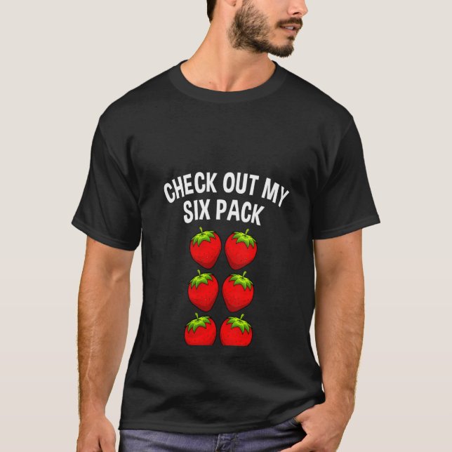 T-shirt Femmes mignonnes Découvrez Mon Six Pack Art Strawb (Devant)