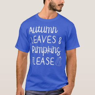 T-shirt Femmes mignonnes Feuilles d'automne et Citrouilles