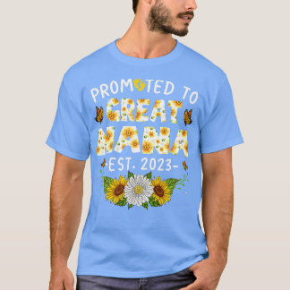 T-shirt Femmes Mignonnes Promues À Great Nana Est 2023 Nou