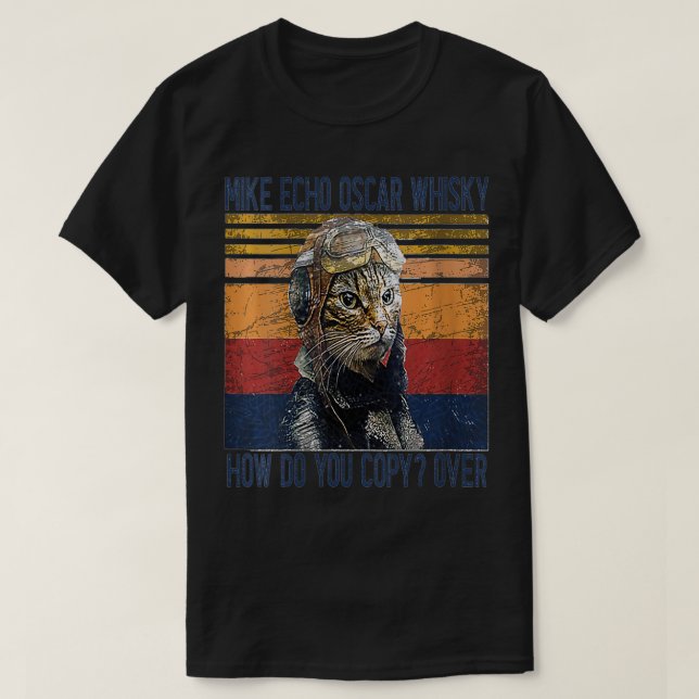 T-shirt Femmes Mike Echo OsWhisky Comment Piloter Kitty (Design devant)