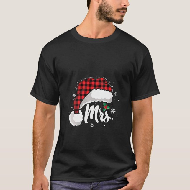 T-shirt Femmes Mme Et M. Santa Hat Buffalo Ont Plaint Chri (Devant)