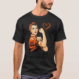 T-shirt Femmes Mme Warrior Porte Orange Sclérose Multiple