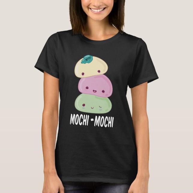 T-shirt Femmes Mochi Noir (Devant)