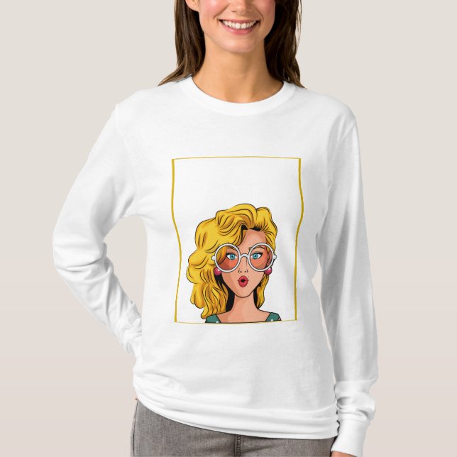 T-shirt Femmes modernes blanc (Devant)