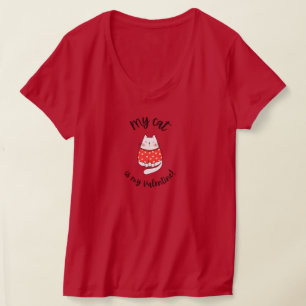 T-shirt Femmes - Mon chat est ma valentine