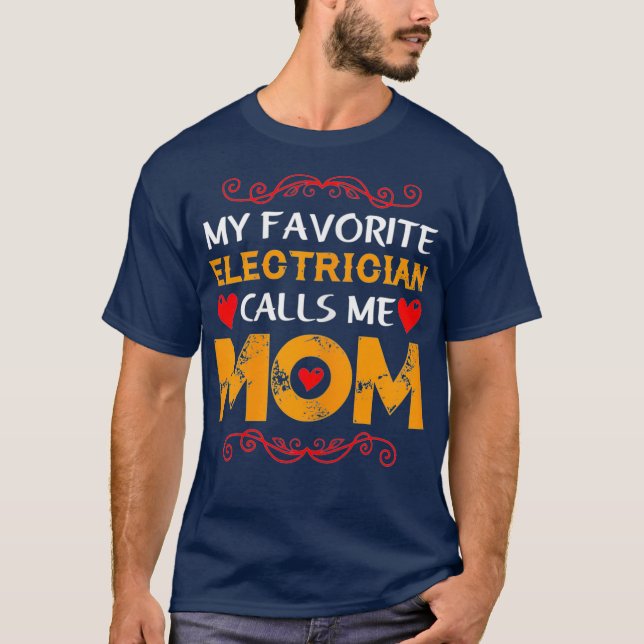 T-shirt Femmes Mon électricien préféré m'appelle maman mam (Devant)