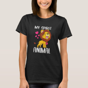 T-shirt Femmes Mon Esprit Animal Lion I Love Maman Collier