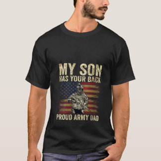 T-shirt FEMMES Mon Fils A Ton Dos Fier Armée Papa Vétérina