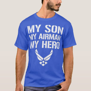 T-shirt FEMMES Mon Fils Mon Airman Mon Héros Famille Pare