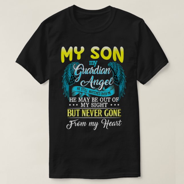 T-shirt FEMMES Mon Fils Mon Ange Gardien Il Peut Être Deho (Design devant)