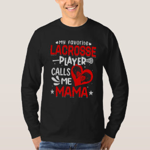T-shirt Femmes Mon Joueur De Crosse Préféré M'Appelle Mama