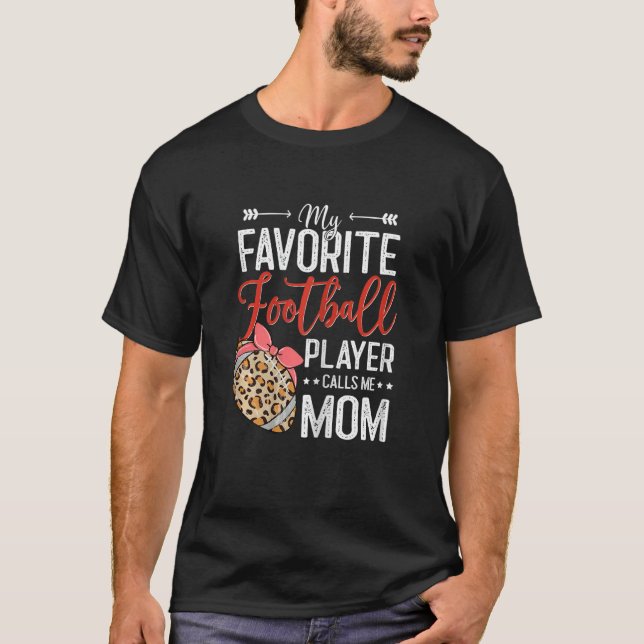 T-shirt Femmes Mon Joueur De Football Favori M'Appelle Mam (Devant)