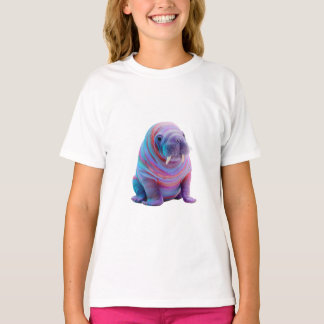 T-shirt Femmes Morse Galaxie Arc-en-Ciel Psychedélique