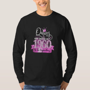 T-shirt Femmes Nées En 1960 I Élégant Rose Noir Tenue De S