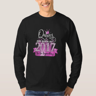 T-shirt Femmes Nées En 2017 I Élégante Rose Noir Soirée