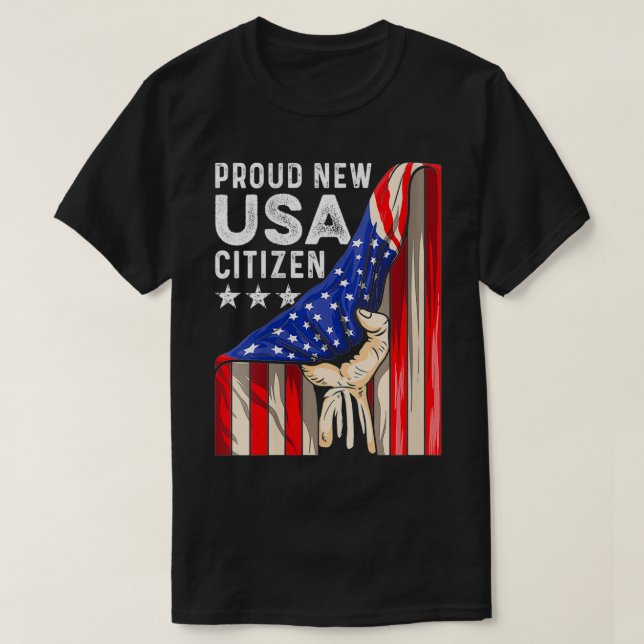 T-shirt Femmes New USA Citoyenneté américaine US Citoyenne (Design devant)