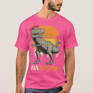 T-shirt Femmes Ninasaurus T rex Dinosaures Nina Saurus Mot