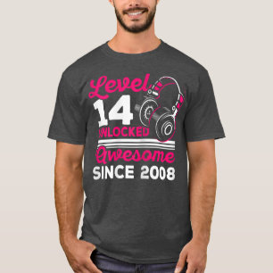 T-shirt Femmes Niveau 14 Déverrouillé Awesome 2008 14e ann