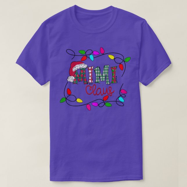 T-shirt FEMMES Noël Personnalisé Mimi Claus Xmas Ligh (Design devant)