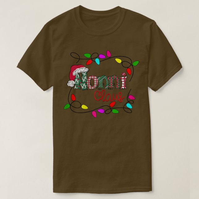 T-shirt FEMMES Noël Personnalisé Nonni Claus Xmas Lig (Design devant)