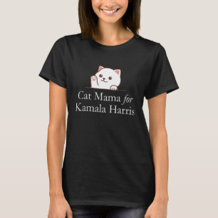 T-shirt femmes noir Cat Mama