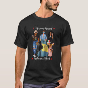 T-shirt Femmes Noir Mexicain élevé Bajan Blood Bahamas Ro