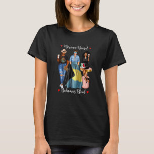 T-shirt Femmes Noir Mexicain Élevé Bajan Sang Bahamas Ro