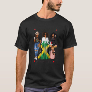 T-shirt Femmes Noir Mexicaines Femmes Demi Mexicaine Jamaï