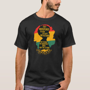 T-shirt Femmes Noir Mois Histoire Tee Patrimoine Africain