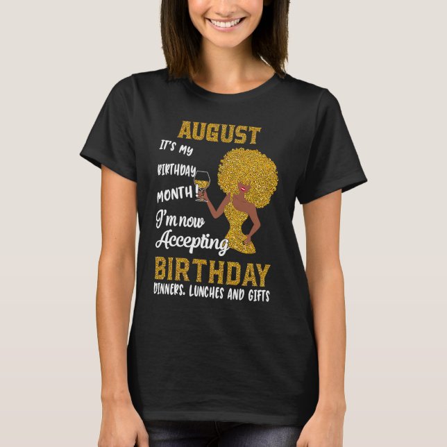 T-shirt Femmes noires Août Anniversaire Leo Queens Virgo G (Devant)